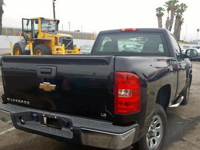 1GCEC14C87Z647078 - 2007 CHEVROLET SILVERADO BLACK photo 4