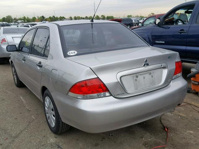 JA3AJ26E97U015646 - 2007 MITSUBISHI LANCER ES SILVER photo 3