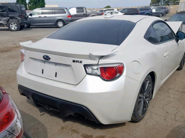 JF1ZCAC19D1601339 - 2013 SUBARU BRZ 2.0 LI WHITE photo 4