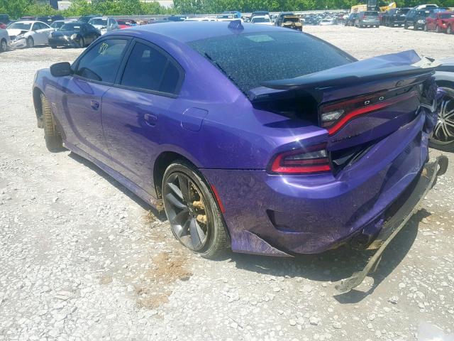 2C3CDXGJ7KH579256 - 2019 DODGE CHARGER SC PURPLE photo 3