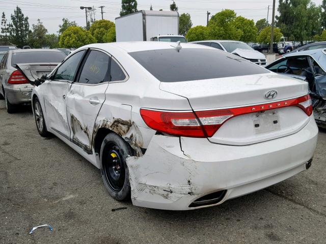 KMHFG4JG7CA137178 - 2012 HYUNDAI AZERA GLS WHITE photo 3