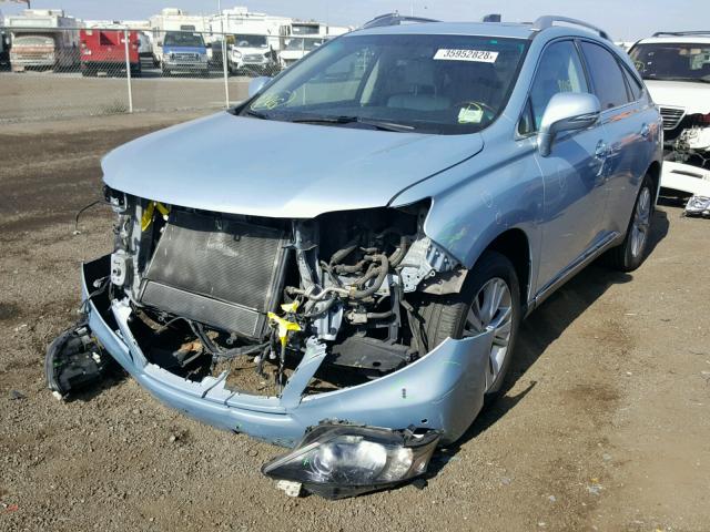 JTJBC1BA4C2426386 - 2012 LEXUS RX 450 BLUE photo 2