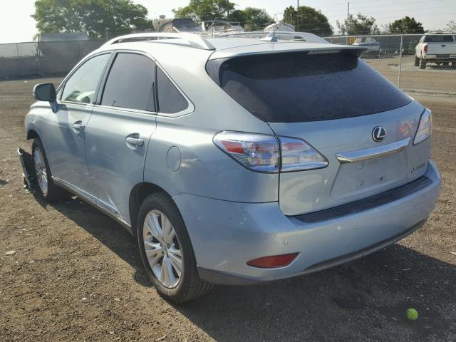 JTJBC1BA4C2426386 - 2012 LEXUS RX 450 BLUE photo 3