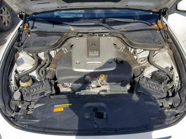 JNKCV66E69M724185 - 2009 INFINITI G37 BASE WHITE photo 7