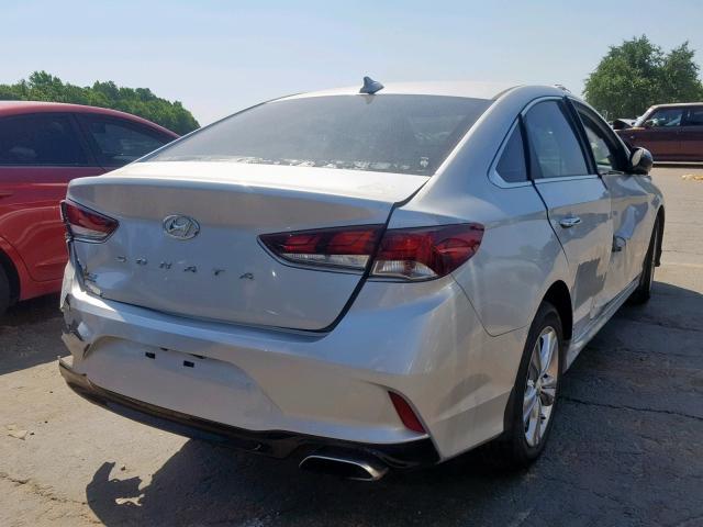 5NPE34AF7JH687182 - 2018 HYUNDAI SONATA SPO SILVER photo 4