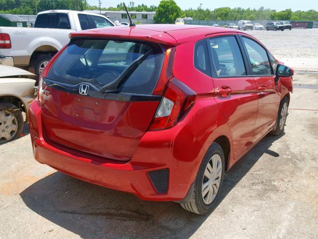 3HGGK5H52FM718968 - 2015 HONDA FIT LX RED photo 4