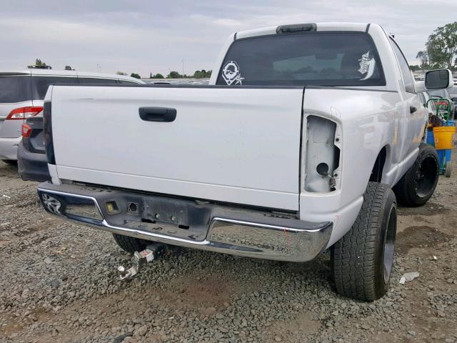 1D7HA16KX4J228656 - 2004 DODGE RAM 1500 S WHITE photo 4