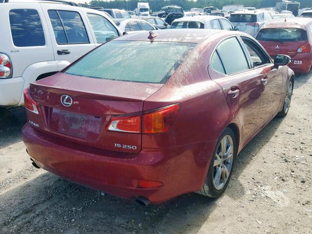 JTHBK262X95106493 - 2009 LEXUS IS 250 RED photo 4