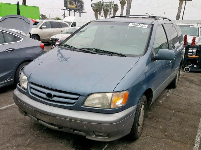 4T3ZF13C32U441282 - 2002 TOYOTA SIENNA LE BLUE photo 2