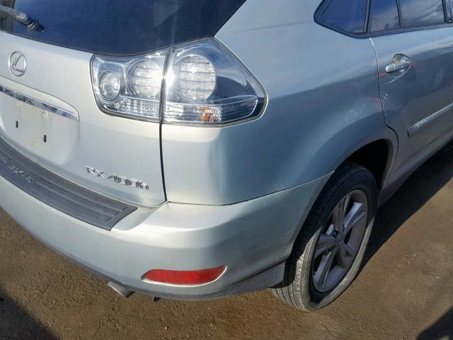 JTJHW31U472033017 - 2007 LEXUS RX 400H TEAL photo 9