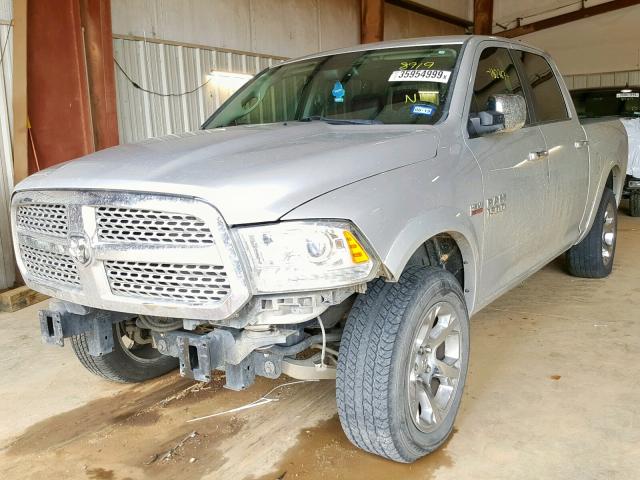 1C6RR6NT5ES408919 - 2014 RAM 1500 LARAM SILVER photo 2