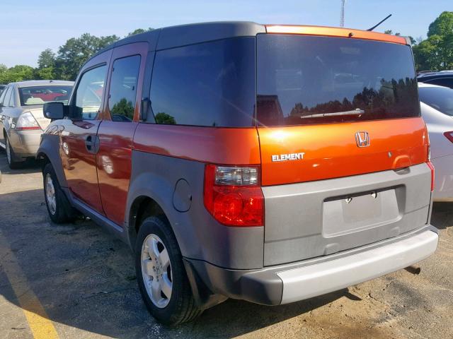 5J6YH286X4L015376 - 2004 HONDA ELEMENT EX ORANGE photo 3