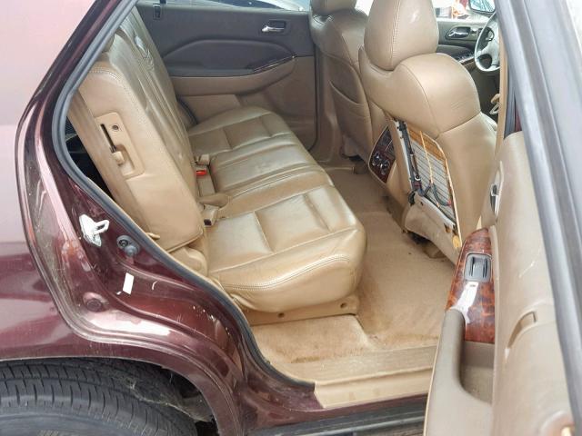 2HNYD18801H535828 - 2001 ACURA MDX TOURIN BURGUNDY photo 6