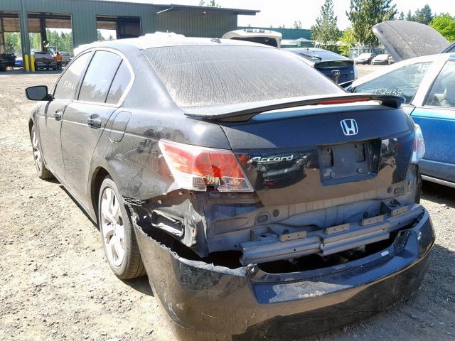 1HGCP26888A097313 - 2008 HONDA ACCORD EXL BLACK photo 3