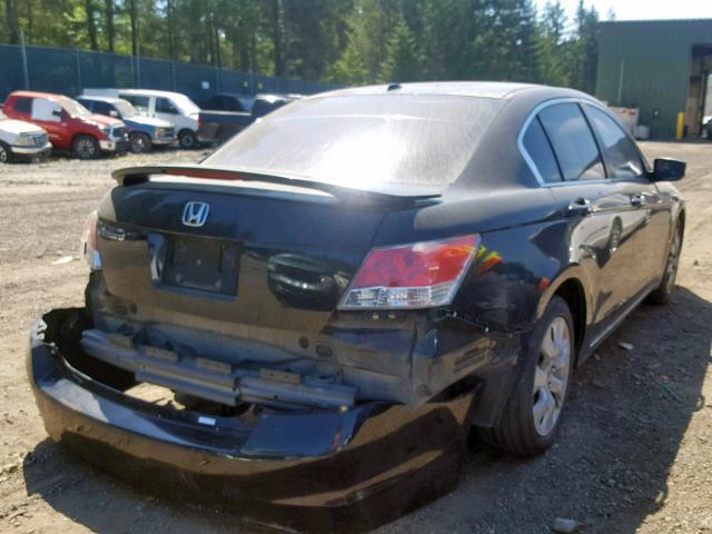 1HGCP26888A097313 - 2008 HONDA ACCORD EXL BLACK photo 4