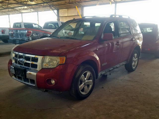 1FMCU94168KB98121 - 2008 FORD ESCAPE LIM RED photo 2