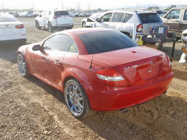 WDBWK56F36F108453 - 2006 MERCEDES-BENZ SLK 350 RED photo 3