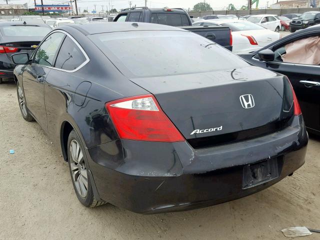 1HGCS12838A026762 - 2008 HONDA ACCORD EXL BLACK photo 3