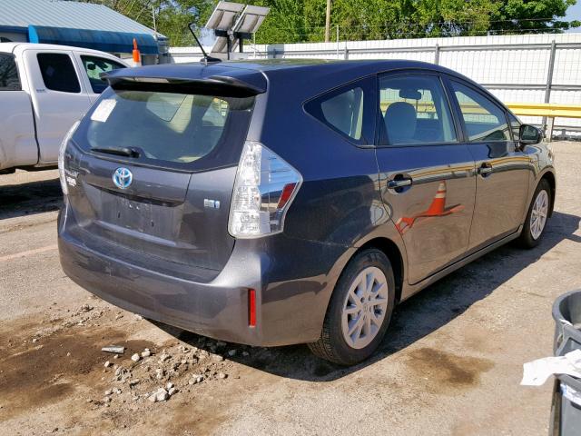 JTDZN3EU2E3327026 - 2014 TOYOTA PRIUS V GRAY photo 4