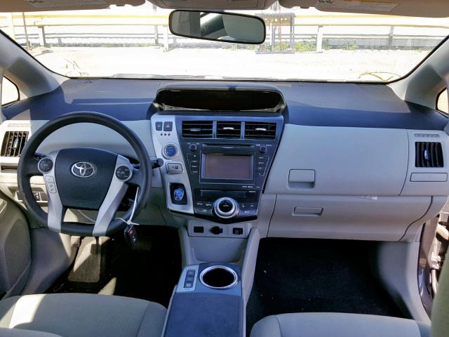 JTDZN3EU2E3327026 - 2014 TOYOTA PRIUS V GRAY photo 9