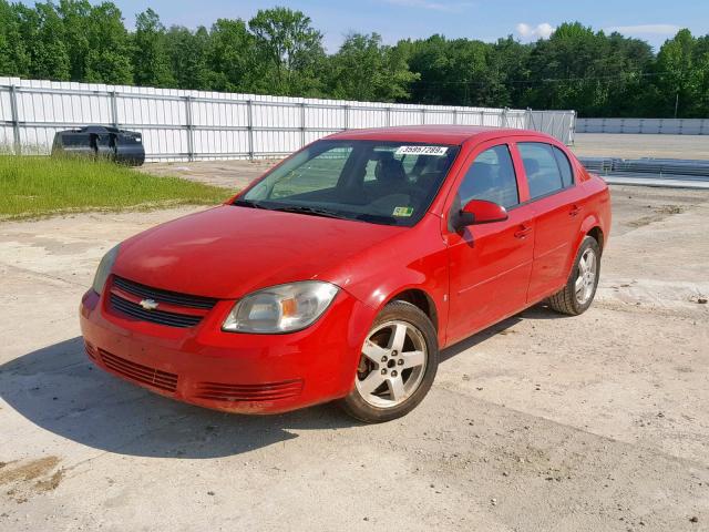 1G1AT58H497288816 - 2009 CHEVROLET COBALT LT RED photo 2