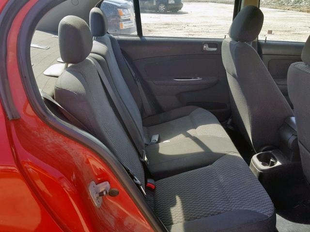 1G1AT58H497288816 - 2009 CHEVROLET COBALT LT RED photo 6