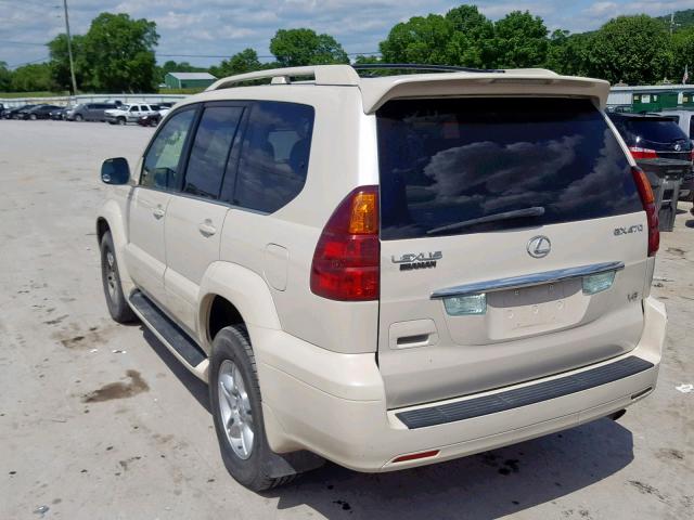 JTJBT20X830012052 - 2003 LEXUS GX 470 WHITE photo 3