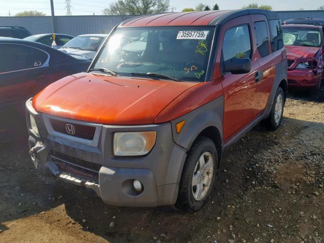 5J6YH285X3L037092 - 2003 HONDA ELEMENT EX ORANGE photo 2