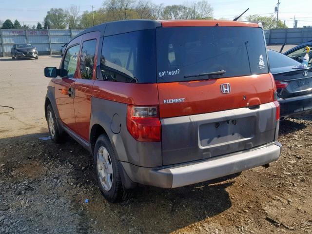 5J6YH285X3L037092 - 2003 HONDA ELEMENT EX ORANGE photo 3