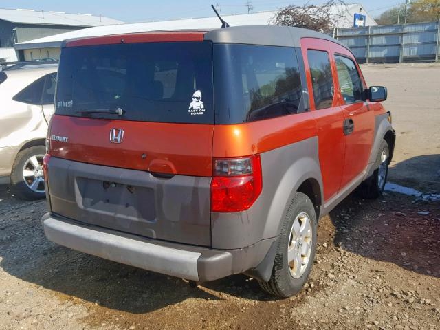 5J6YH285X3L037092 - 2003 HONDA ELEMENT EX ORANGE photo 4