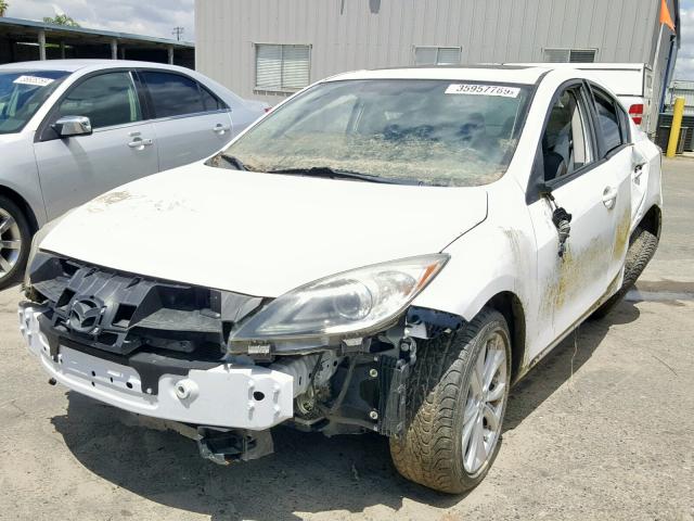 JM1BL1S66A1109940 - 2010 MAZDA 3 S WHITE photo 2