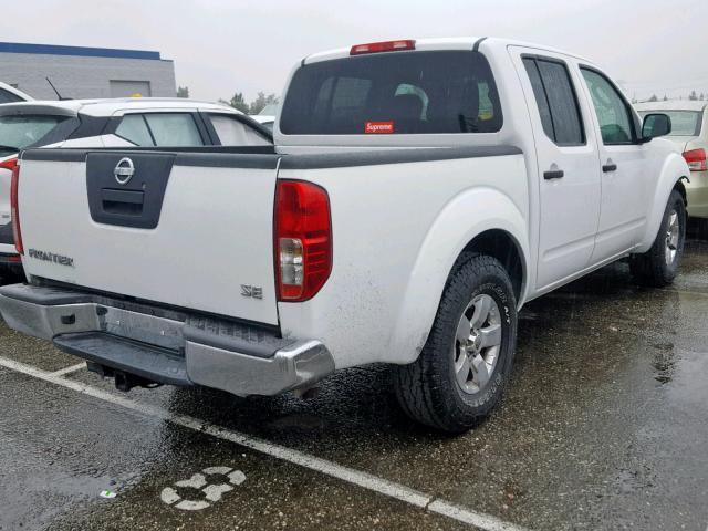 1N6AD0ER9AC411605 - 2010 NISSAN FRONTIER C WHITE photo 4