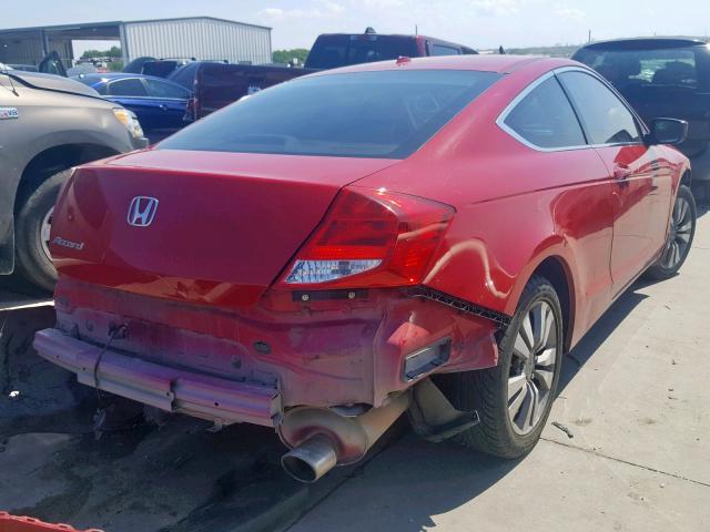 1HGCS1B80BA014415 - 2011 HONDA ACCORD EXL RED photo 4