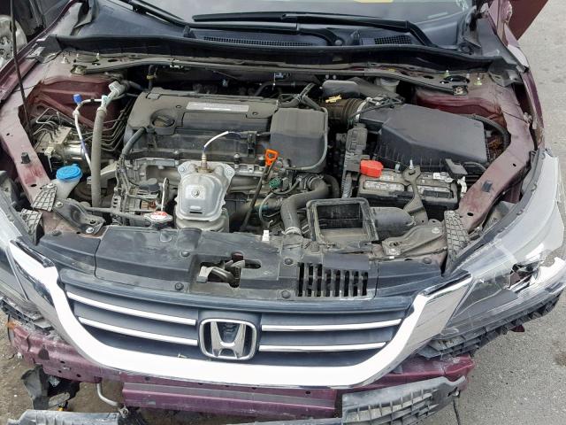 1HGCR2F80FA100020 - 2015 HONDA ACCORD EXL MAROON photo 7