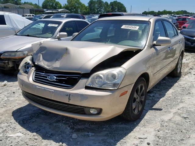 KNAGE123765039433 - 2006 KIA OPTIMA LX GOLD photo 2