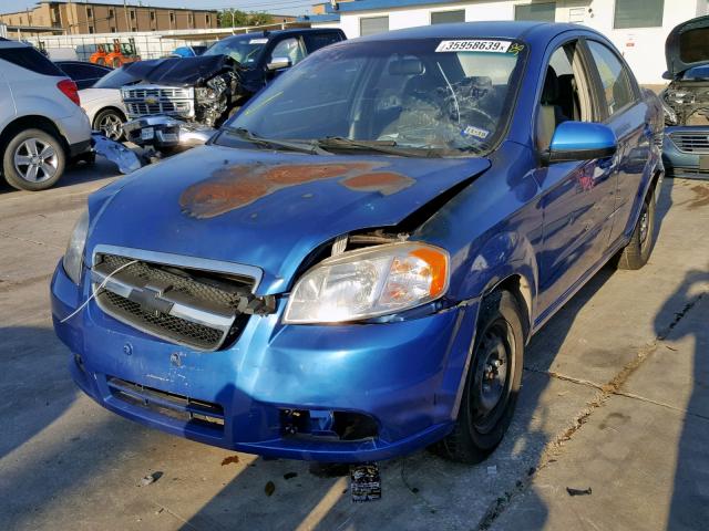 KL1TD5DE9AB065558 - 2010 CHEVROLET AVEO LS BLUE photo 2