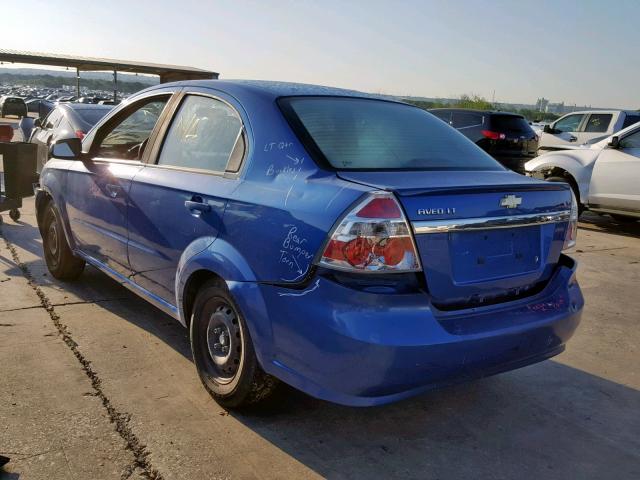 KL1TD5DE9AB065558 - 2010 CHEVROLET AVEO LS BLUE photo 3