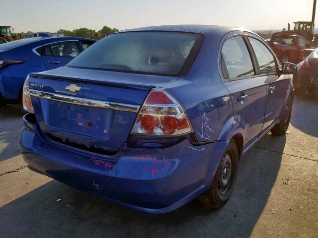 KL1TD5DE9AB065558 - 2010 CHEVROLET AVEO LS BLUE photo 4