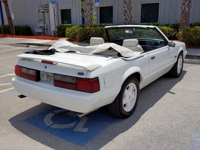 1FACP44E2PF169987 - 1993 FORD MUSTANG LX WHITE photo 4