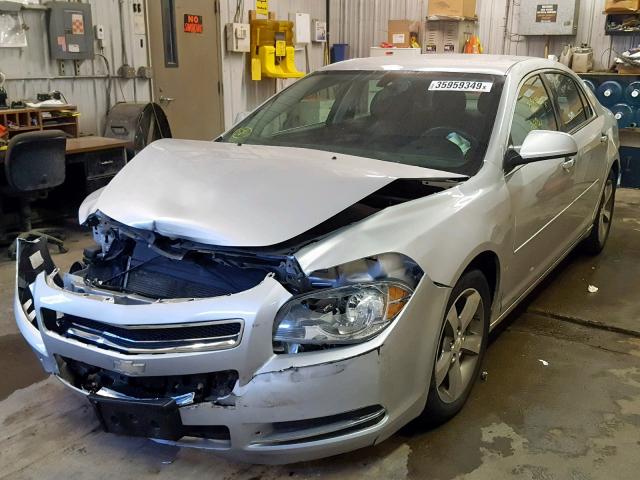1G1ZC5EUXCF129266 - 2012 CHEVROLET MALIBU 1LT SILVER photo 2