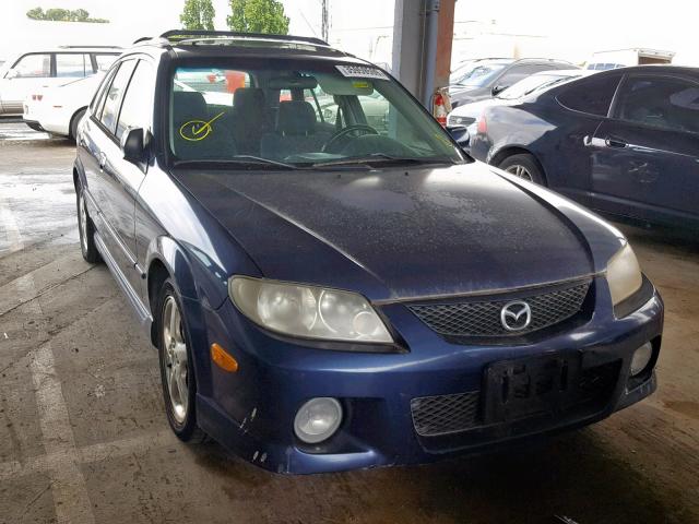 JM1BJ246021550375 - 2002 MAZDA PROTEGE PR BLUE photo 1