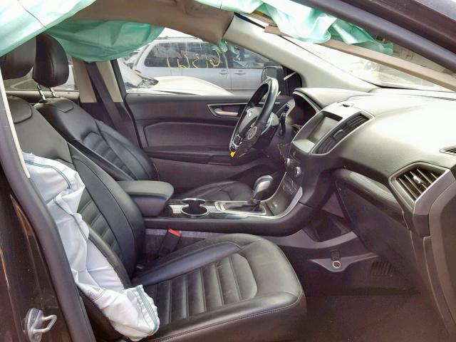 2FMTK4J80FBB35050 - 2015 FORD EDGE SEL BLACK photo 5