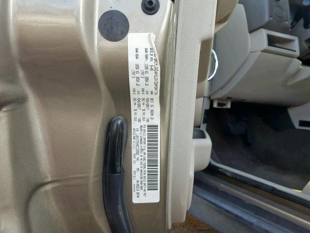 1J8HH58NX6C125922 - 2006 JEEP COMMANDER GOLD photo 10