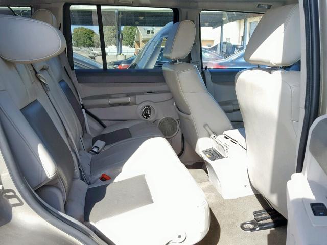 1J8HH58NX6C125922 - 2006 JEEP COMMANDER GOLD photo 6