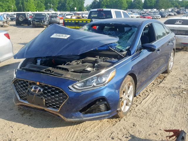 5NPE34AF3JH649044 - 2018 HYUNDAI SONATA SPO BLUE photo 2