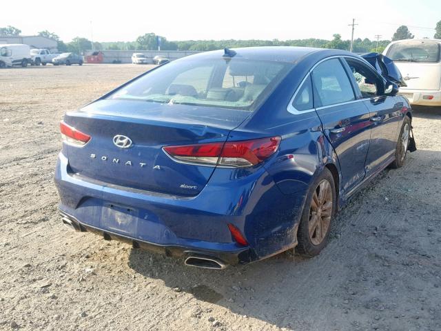 5NPE34AF3JH649044 - 2018 HYUNDAI SONATA SPO BLUE photo 4