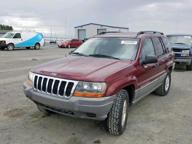 1J4GW48NX2C177364 - 2002 JEEP GRAND CHER BURGUNDY photo 2