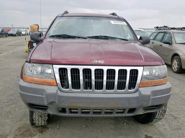 1J4GW48NX2C177364 - 2002 JEEP GRAND CHER BURGUNDY photo 9