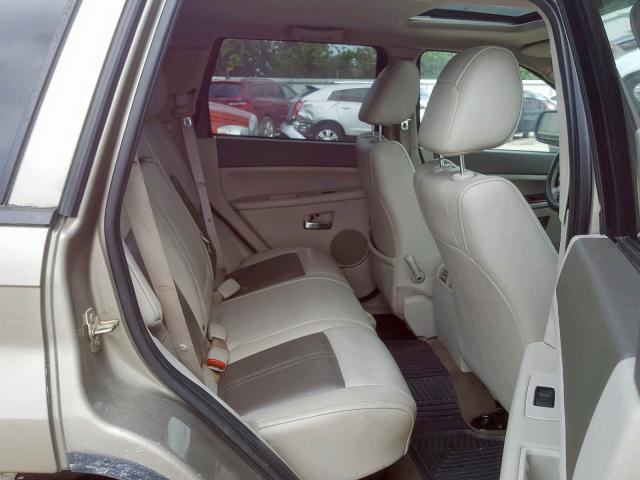 1J4HR58225C595378 - 2005 JEEP GRAND CHER BEIGE photo 6