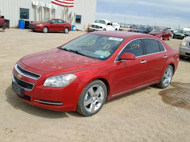 1G1ZC5E0XCF261893 - 2012 CHEVROLET MALIBU 1LT 红色 照片 2